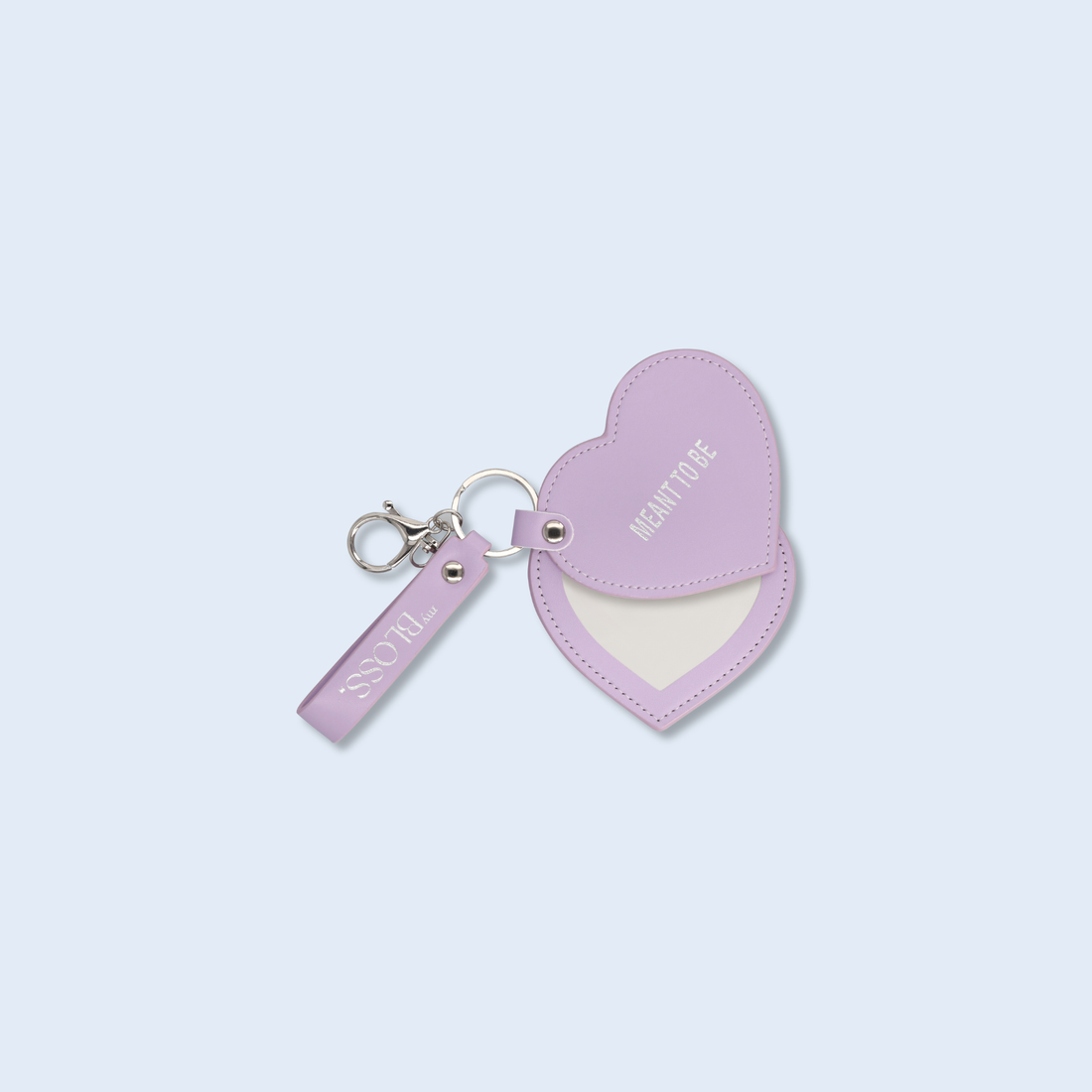 Heart shaped mirror keychain