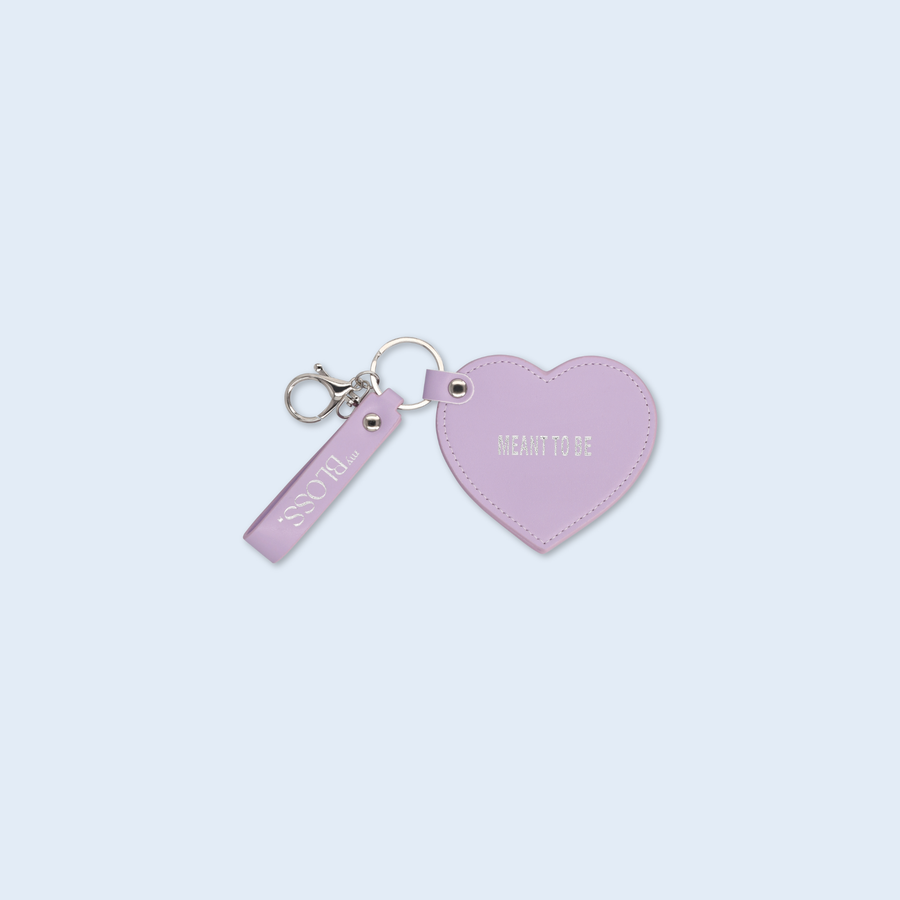 Heart shaped mirror keychain