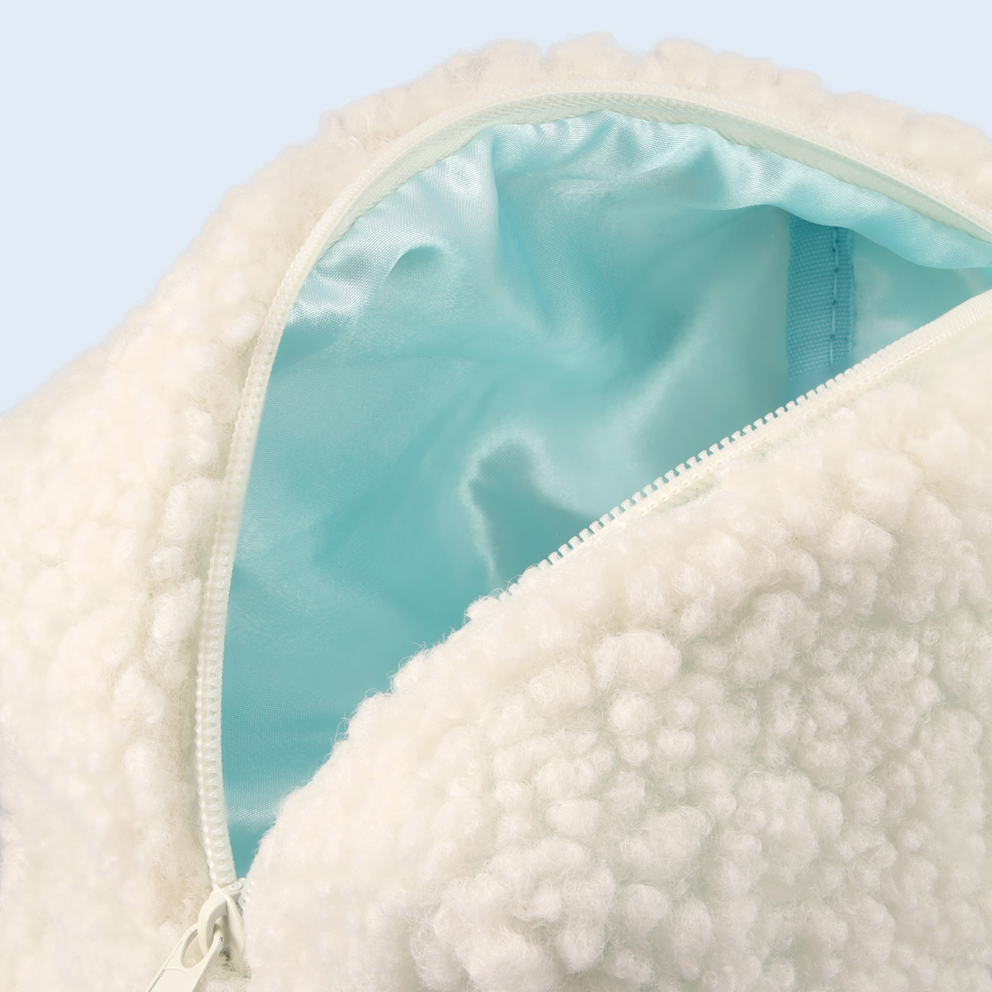 White cloudy make-up bag